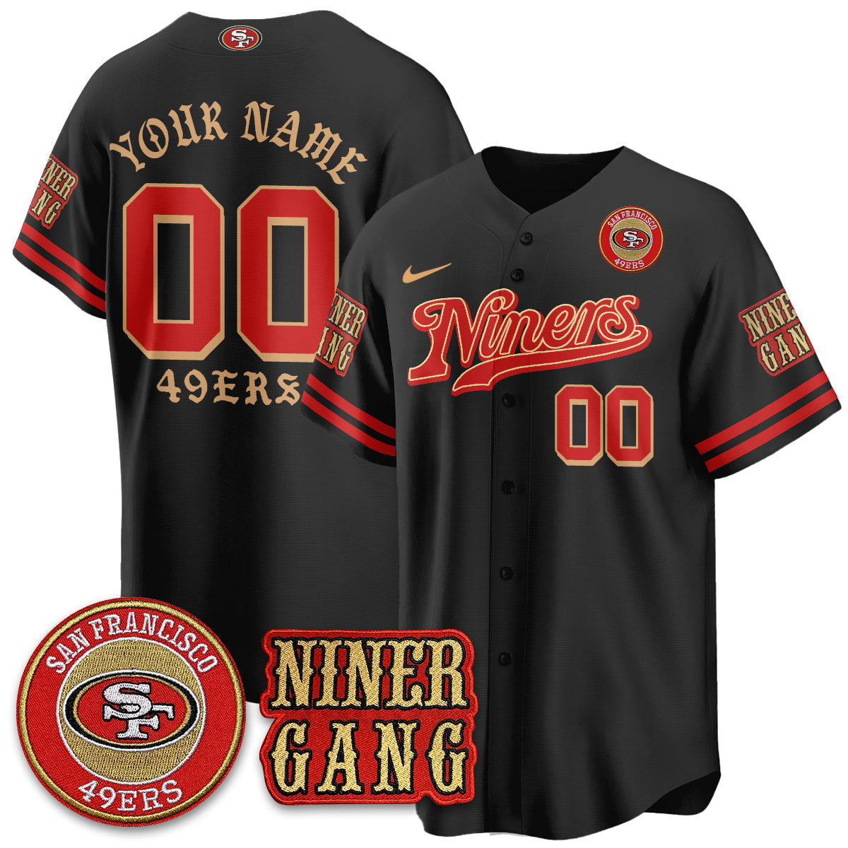 SF Born x Raised Baseball Custom Jersey - All Stitched