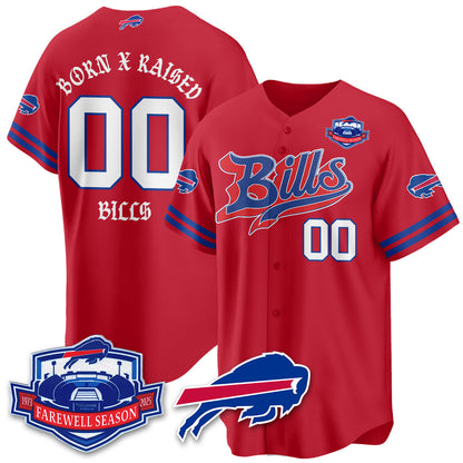 BUF Born x Raised Baseball Jersey - Stitched-NQD