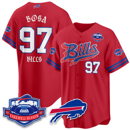 BUF Born x Raised Baseball Jersey - Stitched-NQD