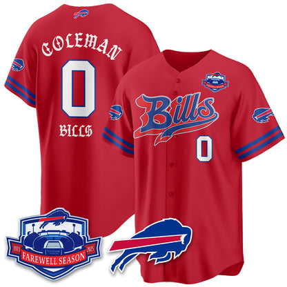 BUF Born x Raised Baseball Jersey - Stitched-NQD