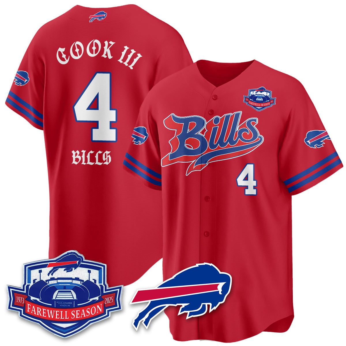 BUF Born x Raised Baseball Jersey - Stitched-NQD