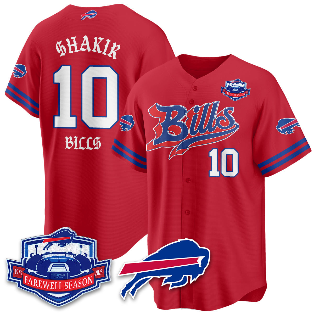BUF Born x Raised Baseball Jersey - Stitched-NQD