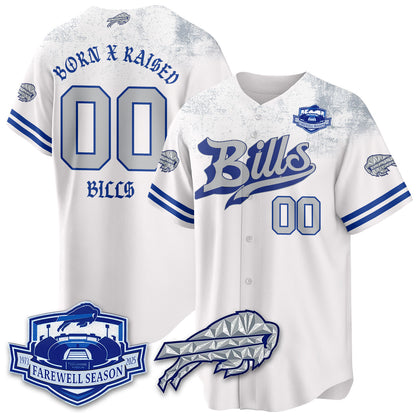 BUF Born x Raised Baseball Jersey - Stitched-NQD