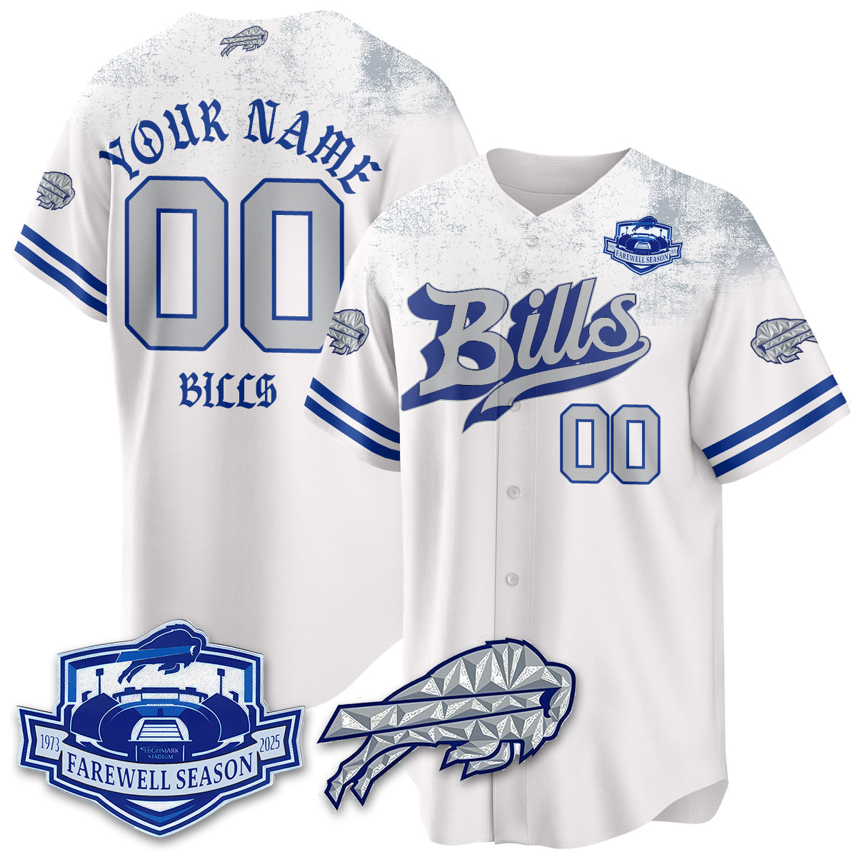 BUF Born x Raised Baseball Custom Jersey - Stitched-NQD
