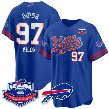 BUF Born x Raised Baseball Jersey - Stitched-NQD