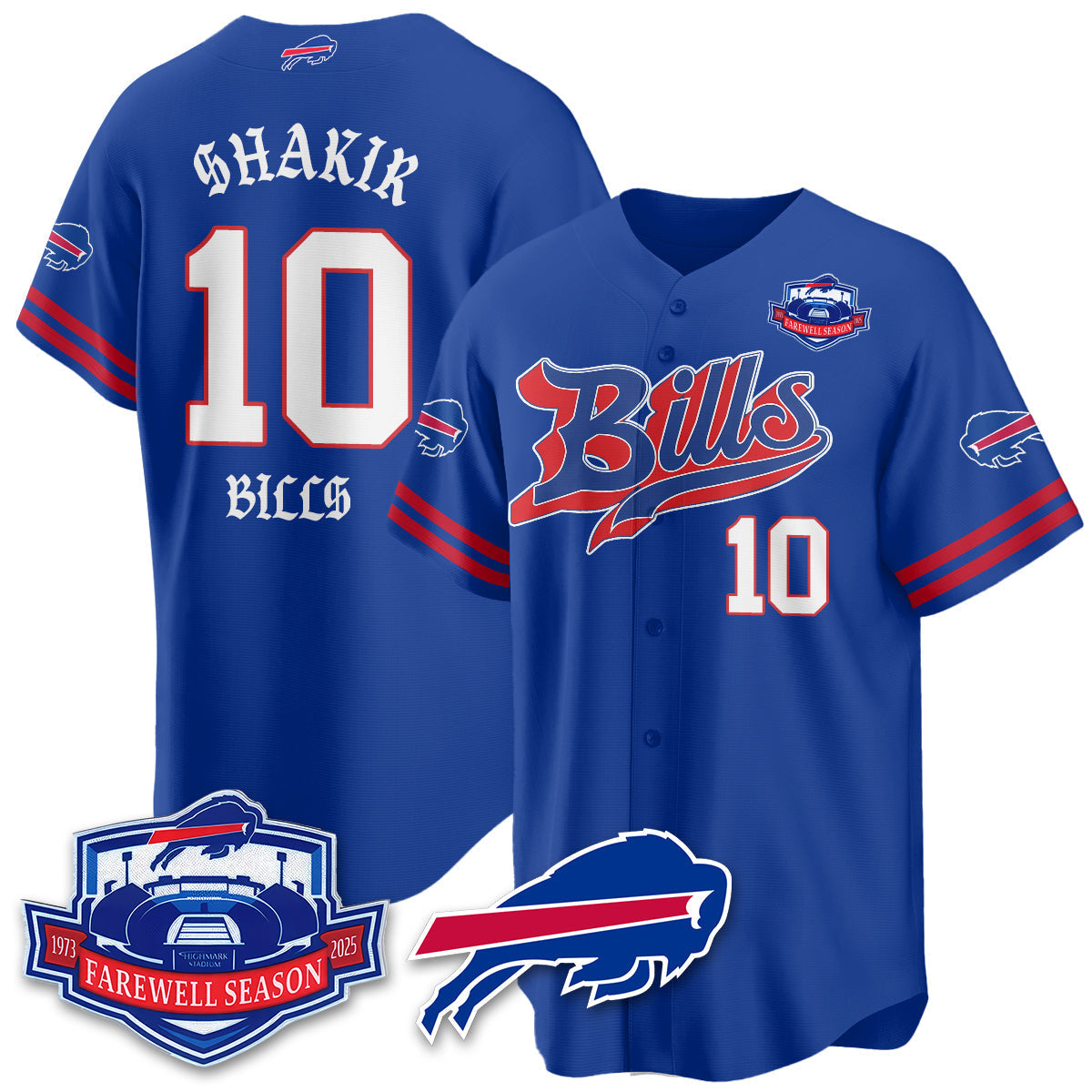 BUF Born x Raised Baseball Jersey - Stitched-NQD