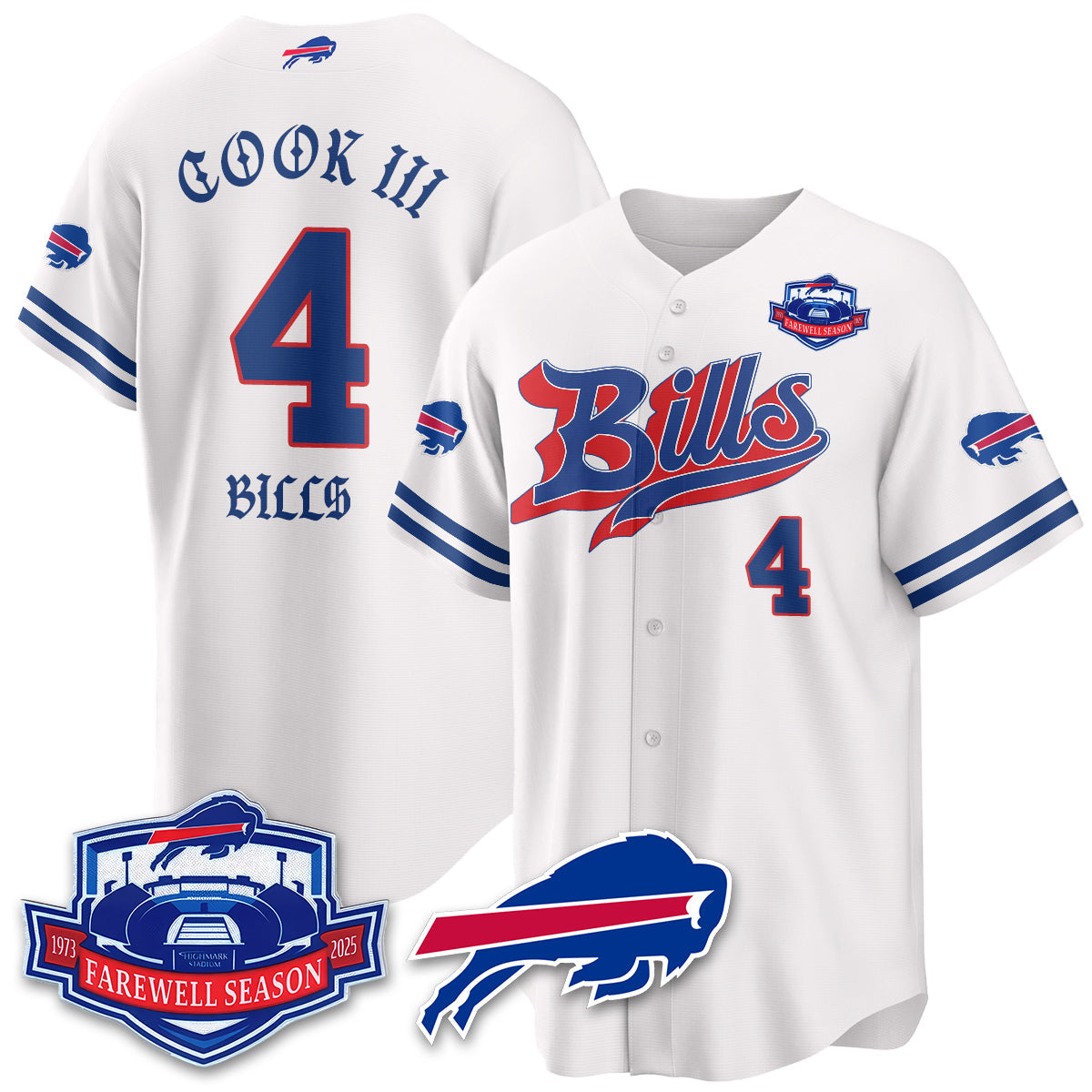 BUF Born x Raised Baseball Jersey - Stitched-NQD