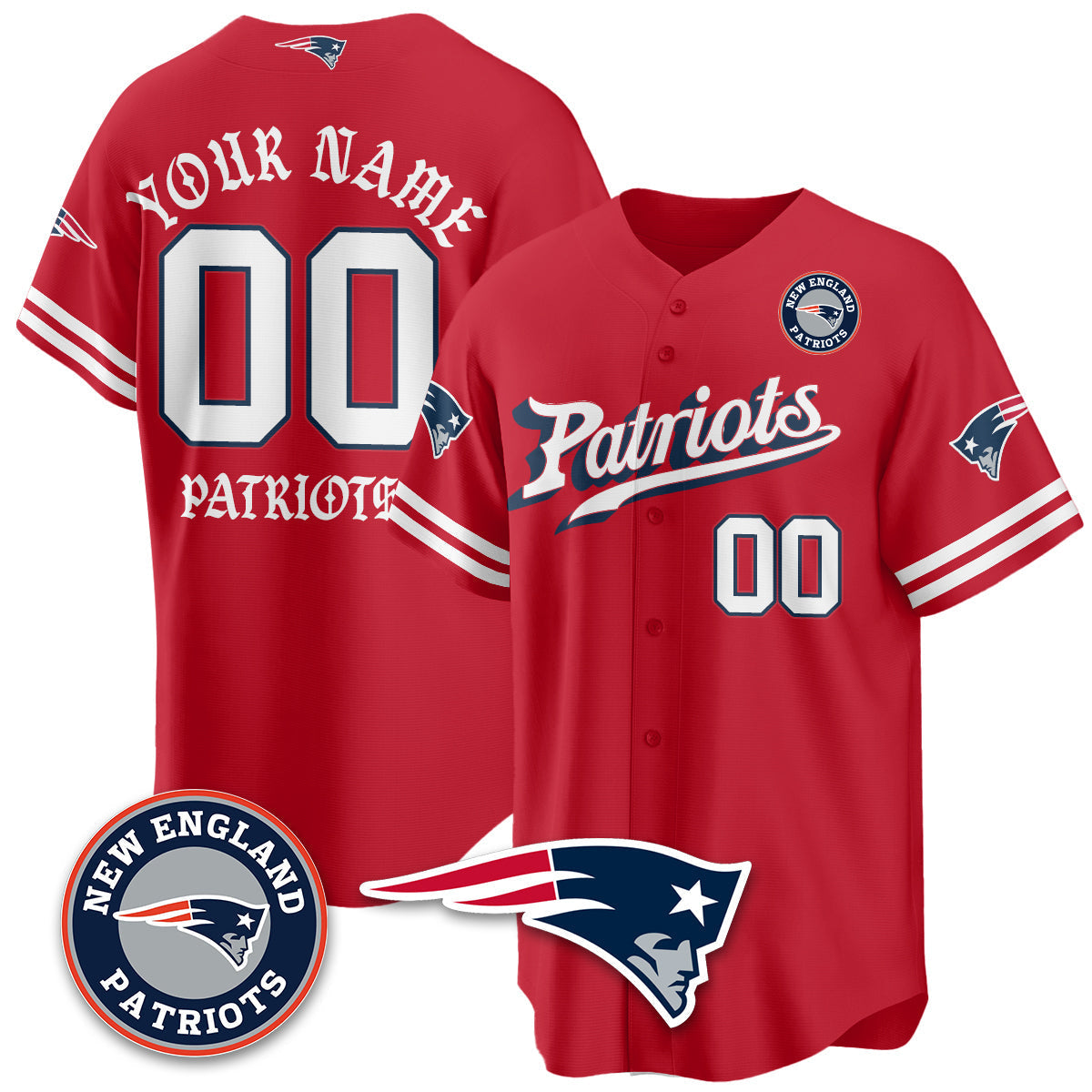 Custom NE Born x Raised Baseball Jersey - All Stitched
