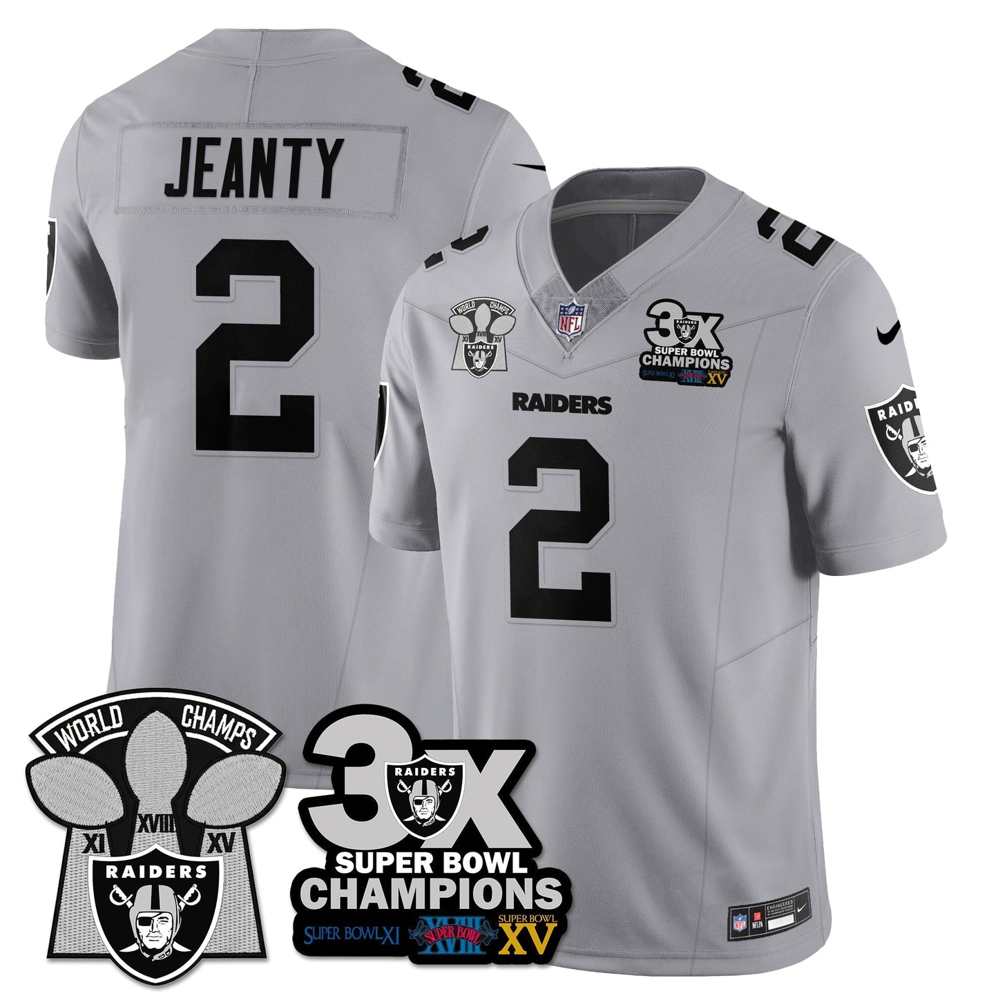 LVR 3-Time Champions Patch Vapor Limited Jersey - All Stitched
