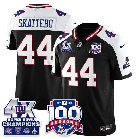 NYG 4-Time Champions Vapor Limited Jersey- 100th Season - All Stitched N1