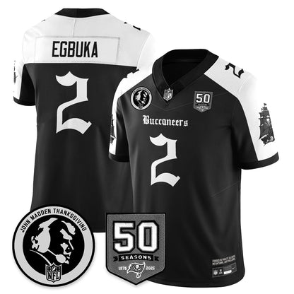 TB Gothic Vapor Limited Jersey - John Madden Patch - Stitched-NQD
