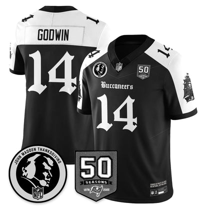 TB Gothic Vapor Limited Jersey - John Madden Patch - Stitched-NQD