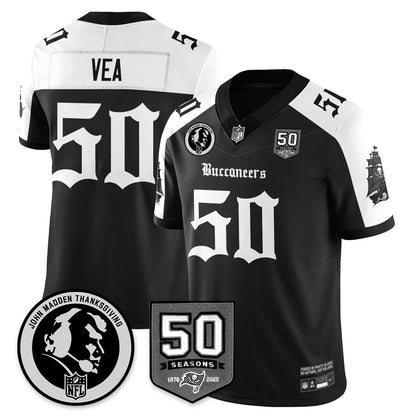 TB Gothic Vapor Limited Jersey - John Madden Patch - Stitched-NQD