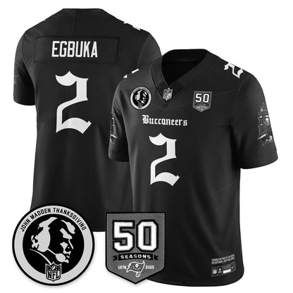 TB Gothic Vapor Limited Jersey - John Madden Patch - Stitched-NQD