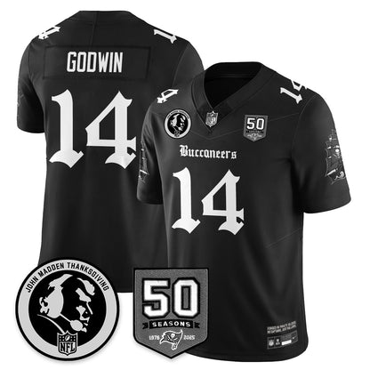 TB Gothic Vapor Limited Jersey - John Madden Patch - Stitched-NQD