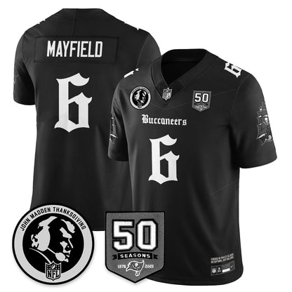 TB Gothic Vapor Limited Jersey - John Madden Patch - Stitched-NQD