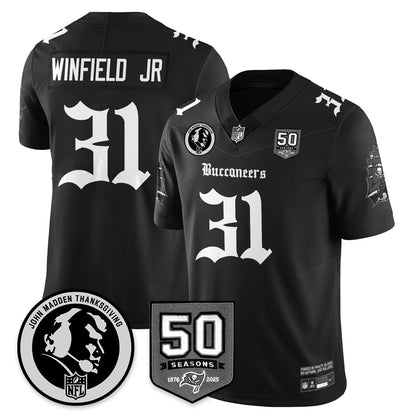 TB Gothic Vapor Limited Jersey - John Madden Patch - Stitched-NQD