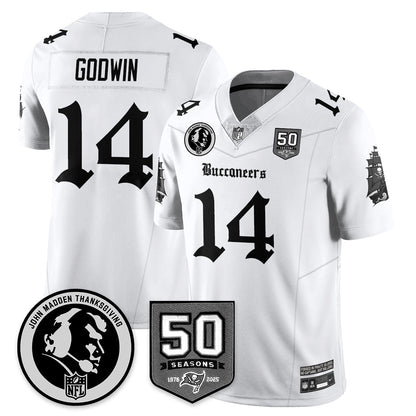 TB Gothic Vapor Limited Jersey - John Madden Patch - Stitched-NQD