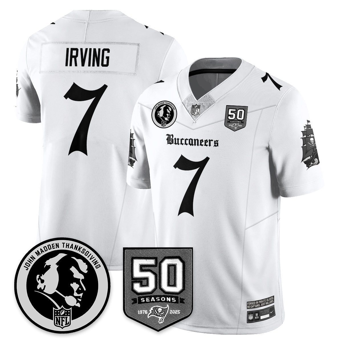 TB Gothic Vapor Limited Jersey - John Madden Patch - Stitched-NQD