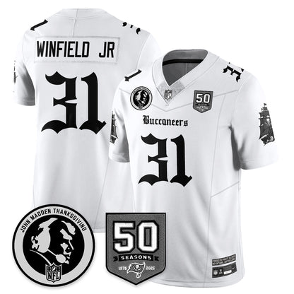 TB Gothic Vapor Limited Jersey - John Madden Patch - Stitched-NQD