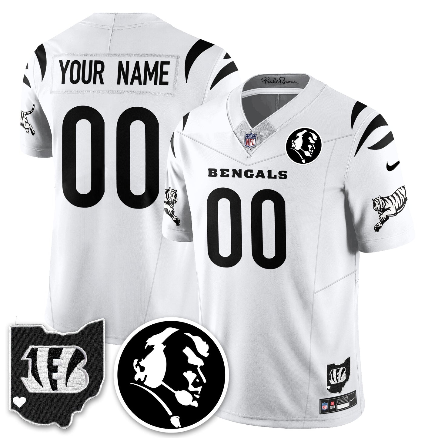 Custom CIN Vapor Limited Jersey - John Madden Patch - All Stitched