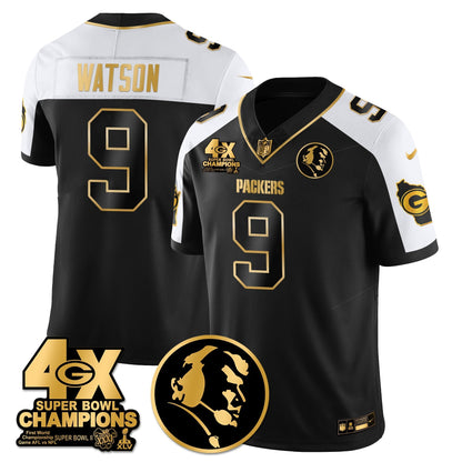 GB 4-Time Champions Vapor Limited Gold Jersey - John Madden Patch - All Stitched
