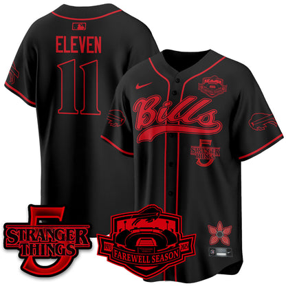 BUF Stranger Things Vapor Limited Baseball Jersey - Stitched-NQD