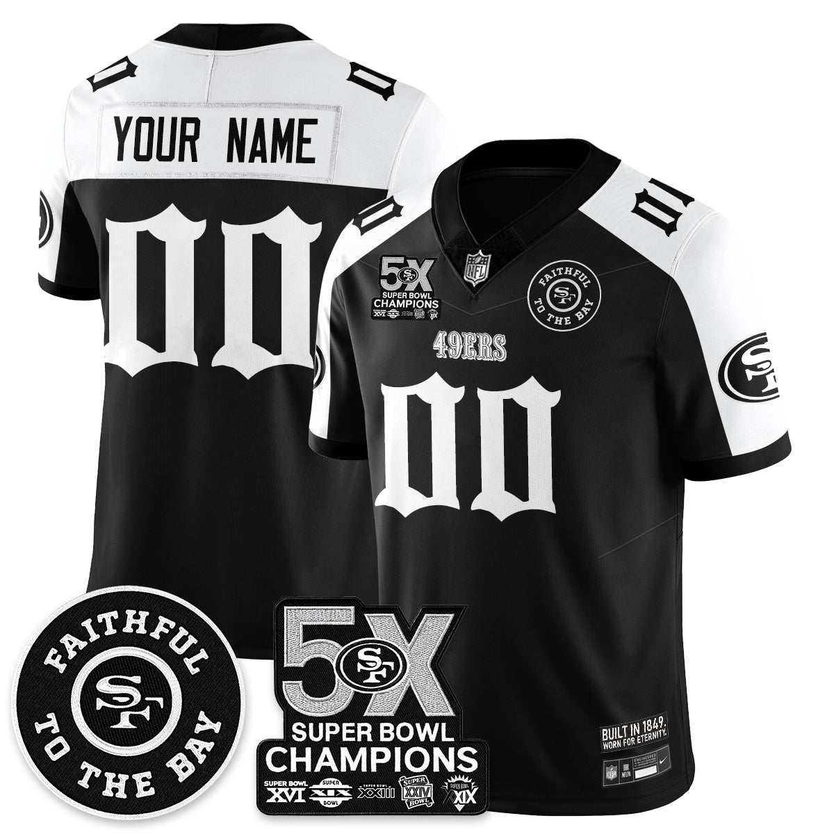 SF 5-Time Champions Gothic Vapor Limited Jersey - All Stitched