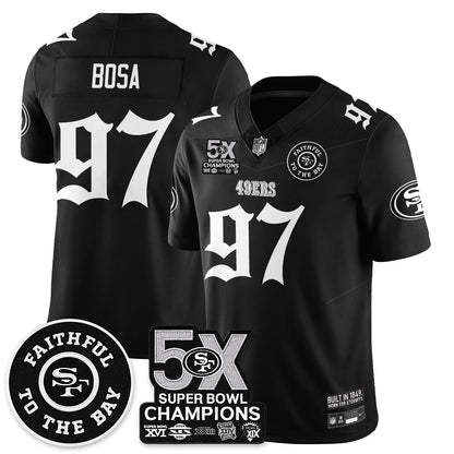 SF 5-Time Champions Gothic Vapor Limited Jersey - All Stitched