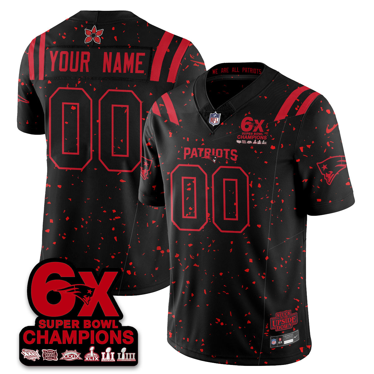 Custom NE 'Stranger Things Edition' Vapor Limited Jersey - All Stitched