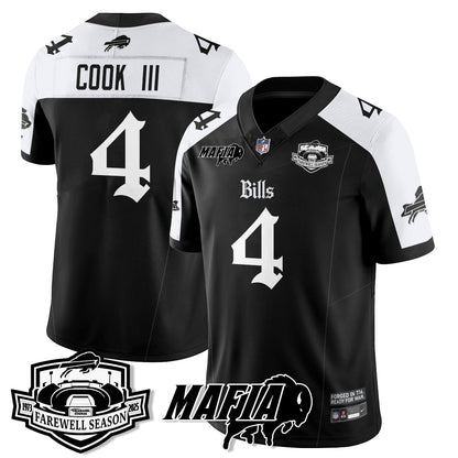 BUF Mafia Gothic Vapor Limited Jersey - Farewell Highmark Patch - Stitched-NQD