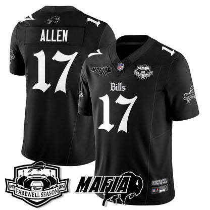 BUF Mafia Gothic Vapor Limited Jersey - Farewell Highmark Patch - Stitched-NQD