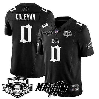 BUF Mafia Gothic Vapor Limited Jersey - Farewell Highmark Patch - Stitched-NQD