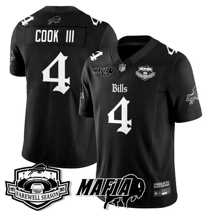BUF Mafia Gothic Vapor Limited Jersey - Farewell Highmark Patch - Stitched-NQD