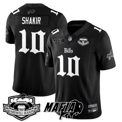 BUF Mafia Gothic Vapor Limited Jersey - Farewell Highmark Patch - Stitched-NQD