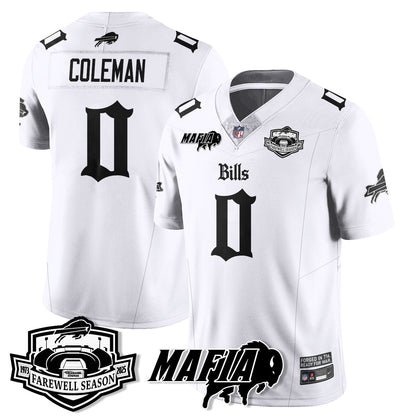 BUF Mafia Gothic Vapor Limited Jersey - Farewell Highmark Patch - Stitched-NQD