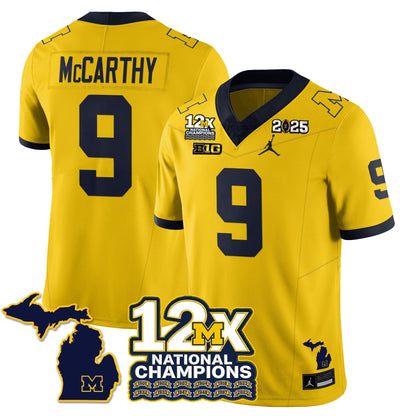 MICH 12x-Time National Champions Vapor Limited Football Jersey - All Stitched