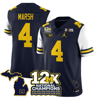 MICH 12x-Time National Champions Vapor Limited Football Jersey - All Stitched