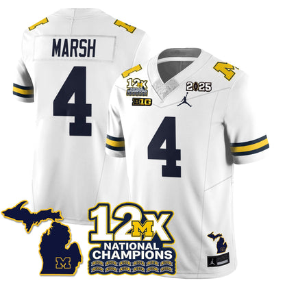 MICH 12x-Time National Champions Vapor Limited Football Jersey - All Stitched
