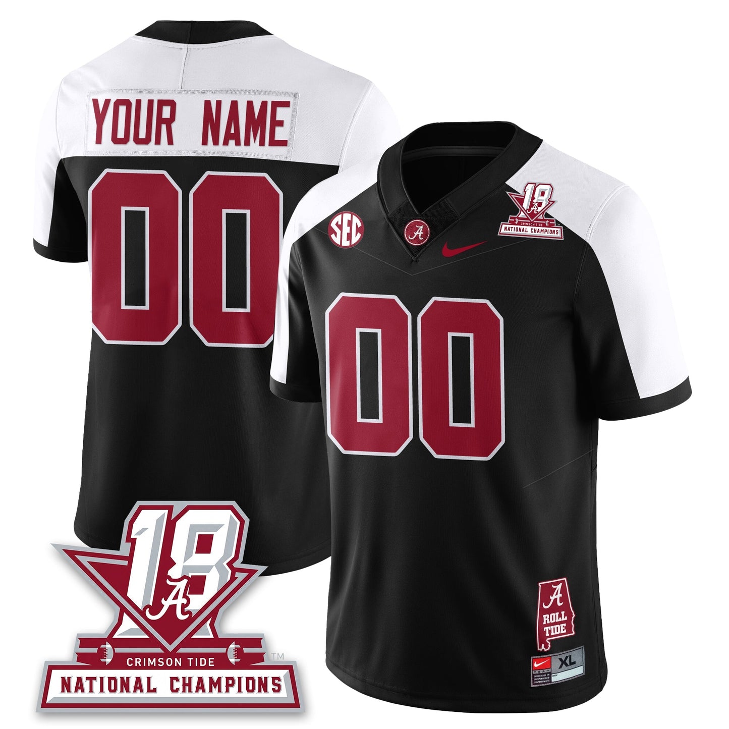 BAMA 18x-Time National Champions Vapor Limited Jersey - All Stitched