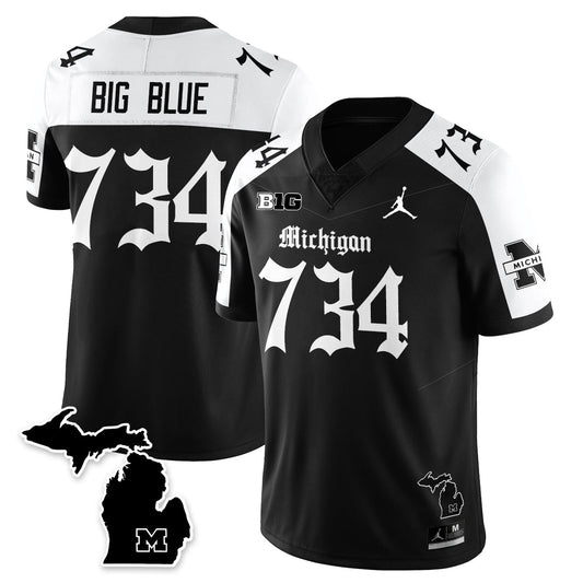 MICH Gothic Vapor Limited Football Jersey - All Stitched