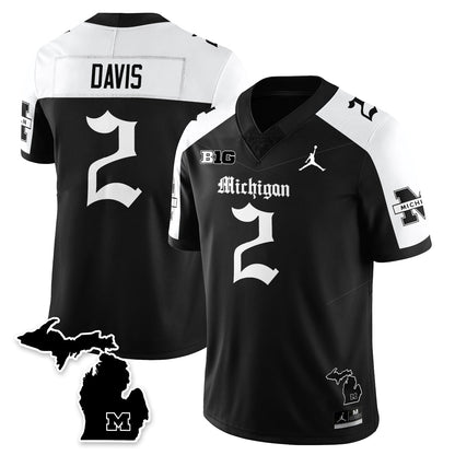 MICH Gothic Vapor Limited Football Jersey - All Stitched