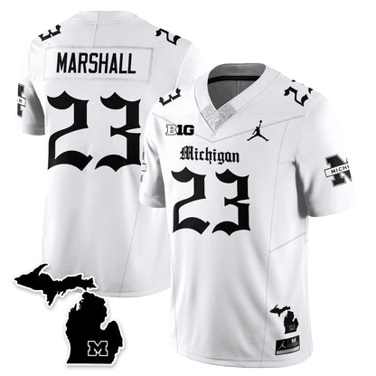 MICH Gothic Vapor Limited Football Jersey - All Stitched