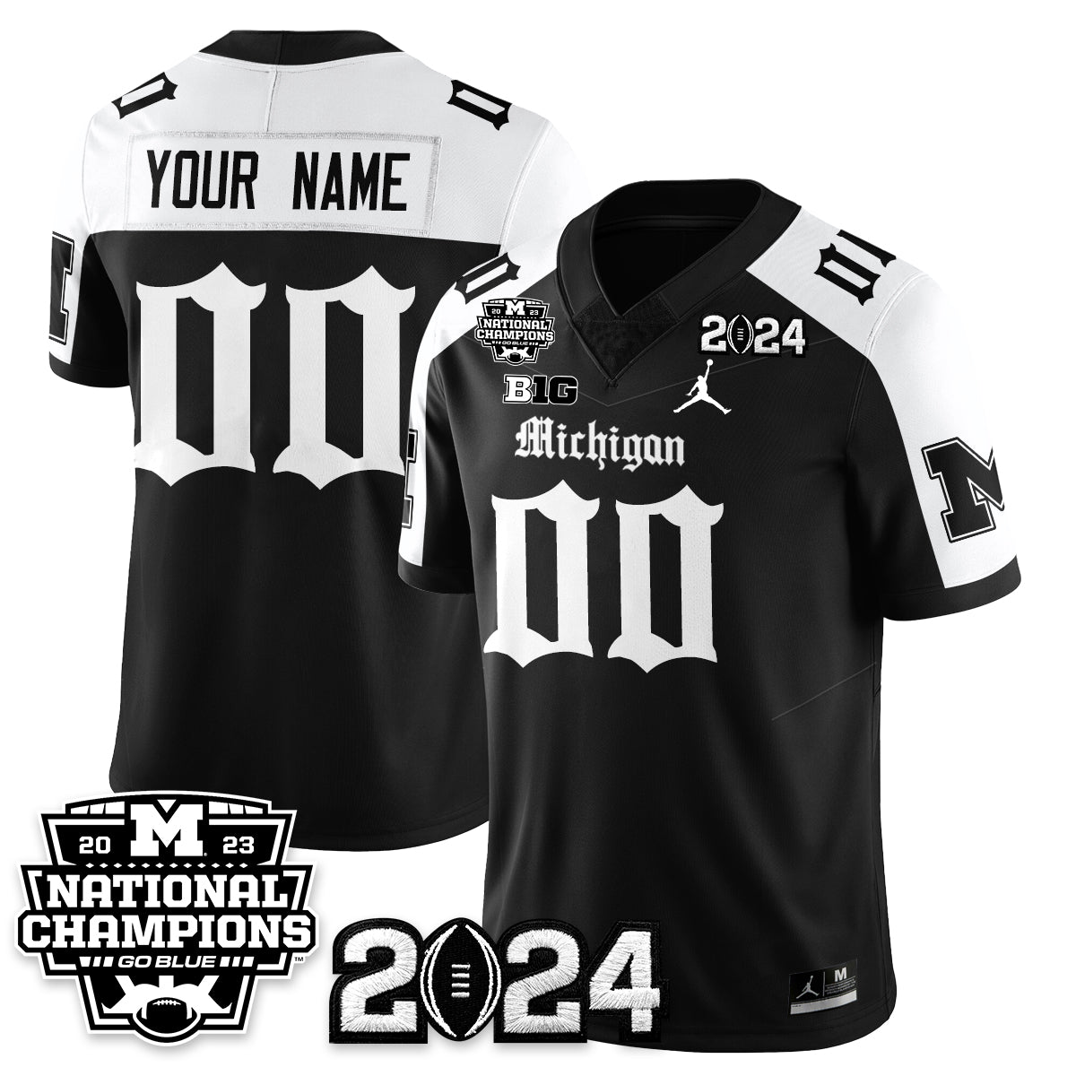 MICH Gothic 2023 National Champions Vapor Limited Football Jersey - All Stitched