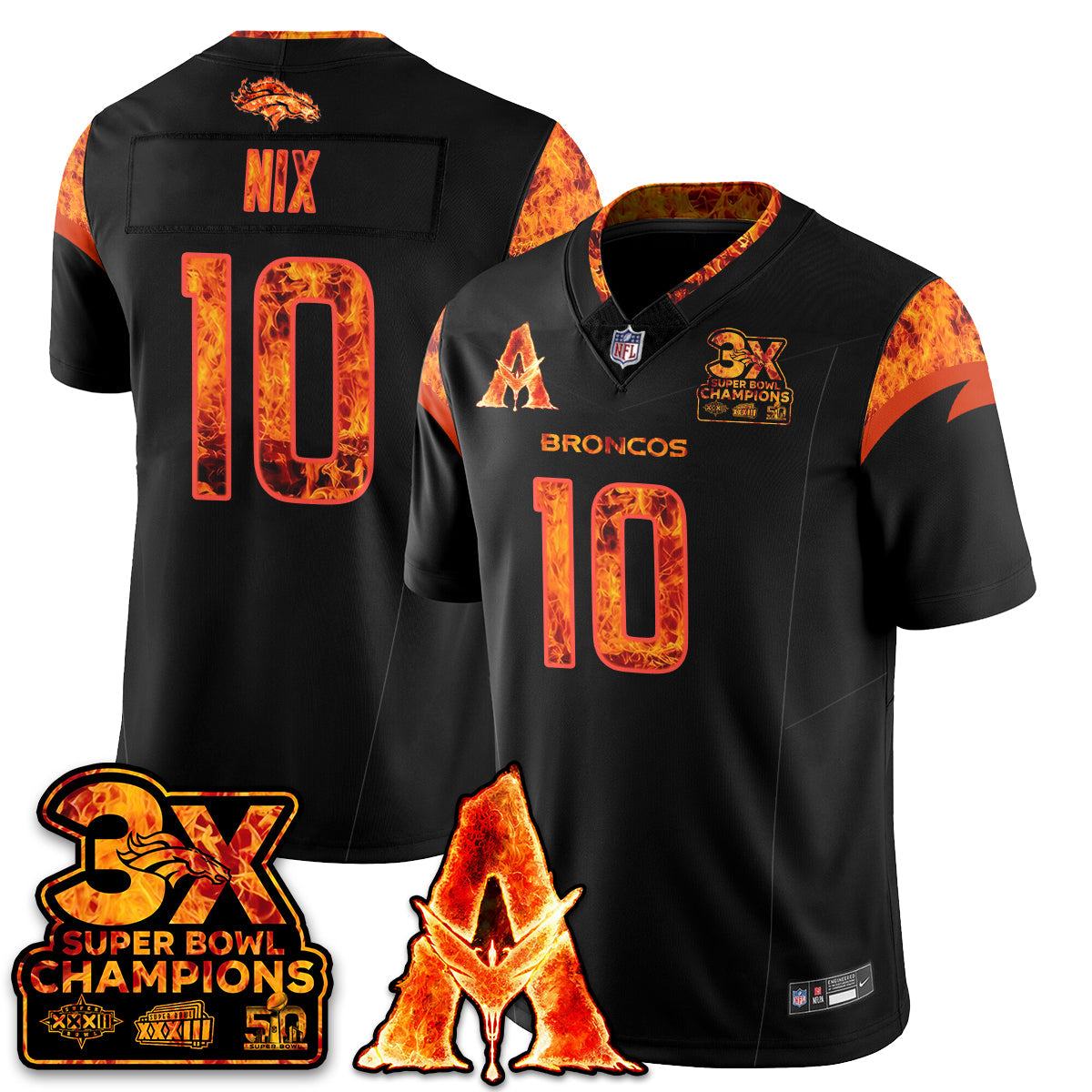 DEN x Avatar 3 Fire and Ash Jersey - All Stitched