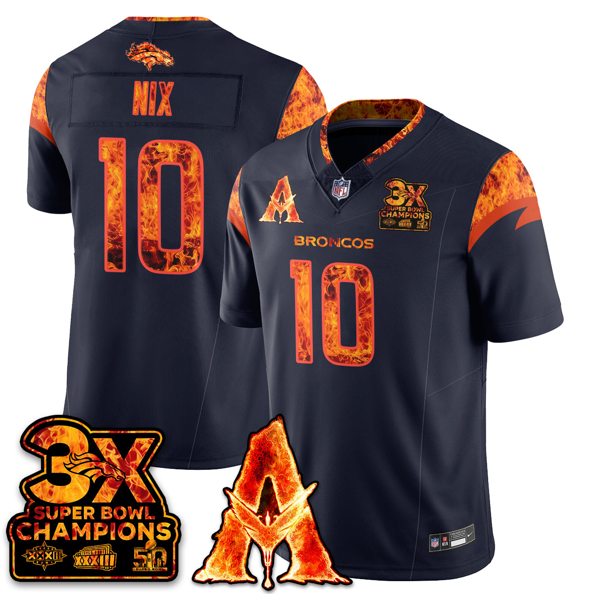DEN x Avatar 3 Fire and Ash Jersey - All Stitched