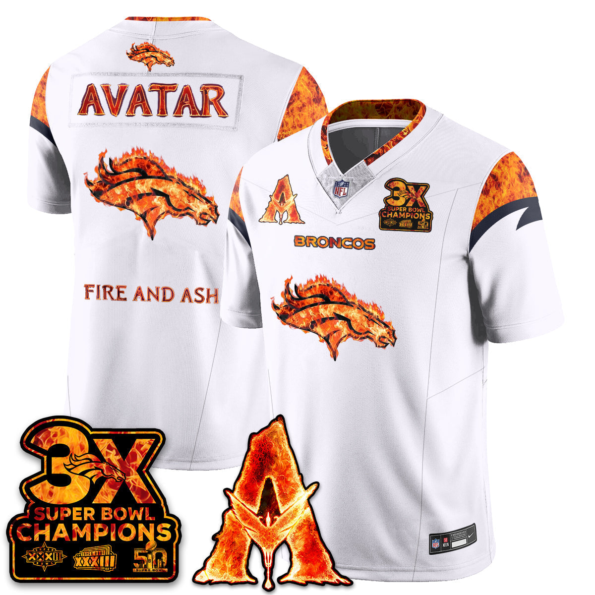 DEN x Avatar 3 Fire and Ash Jersey - All Stitched