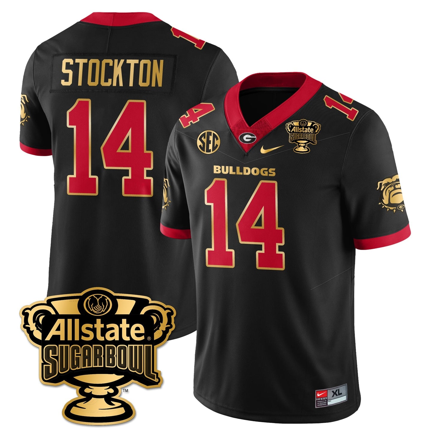 UGA Vapor Limited Football Jersey - Sugar Bowl - All Stitched