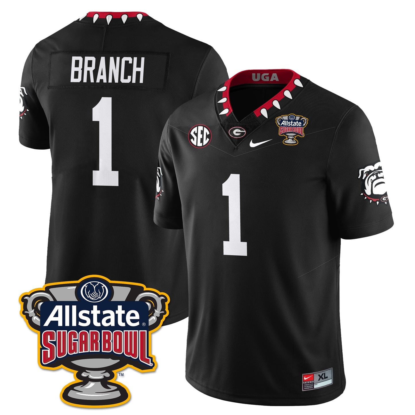 UGA Vapor Limited Football Jersey - Sugar Bowl - All Stitched
