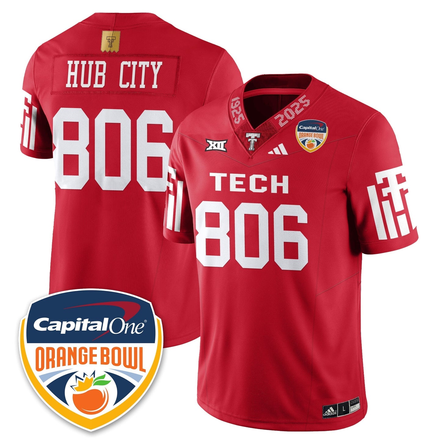 TTRR Football Vapor Limited Football Jersey - Orange Bowl - Stitched-NQD